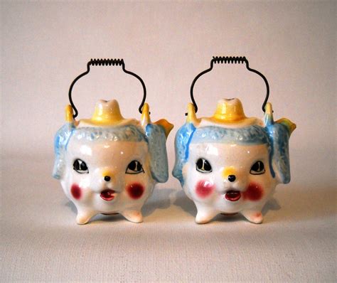 Whimsical salt and pepper shakers